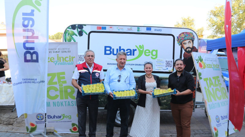 Buharkent’in Sarı Lop İnciri TKDK Destekli Mobil Büfeyle Tanıtıldı