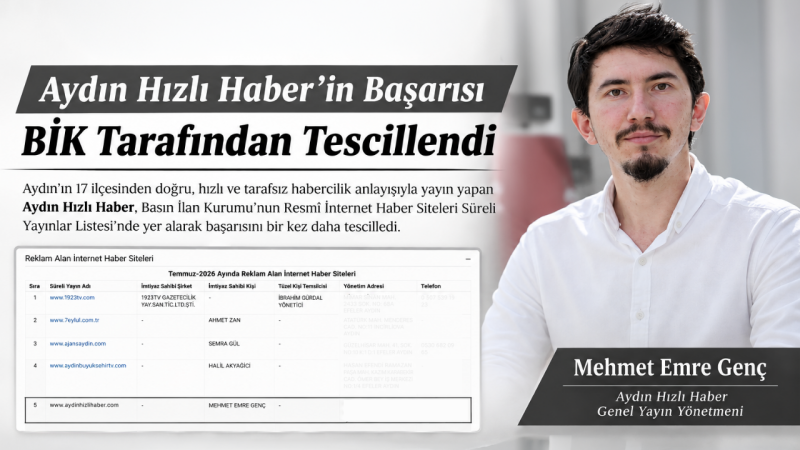 Aydın Hızlı Haber'in Başarısı BİK Tarafından Tescillendi